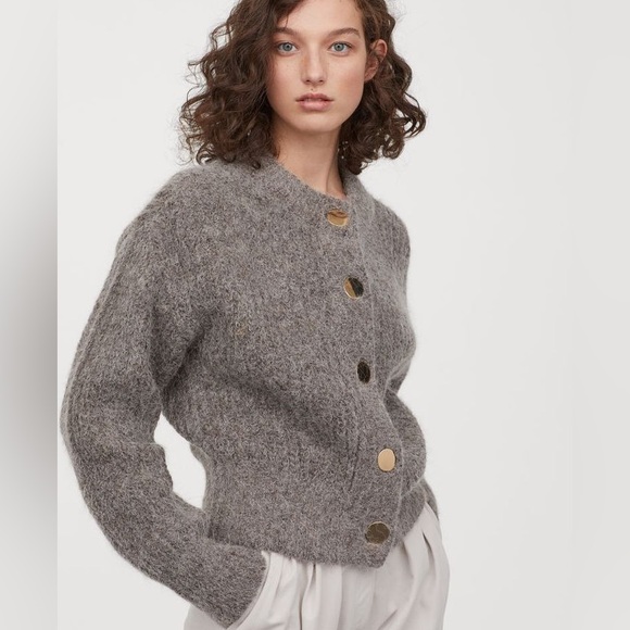 H&M Chunky Alpaca Blend Cardigan - Picture 2 of 3